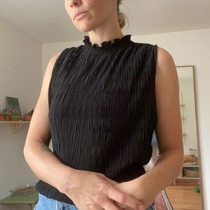 Black Zara textured tank top. Never worn.